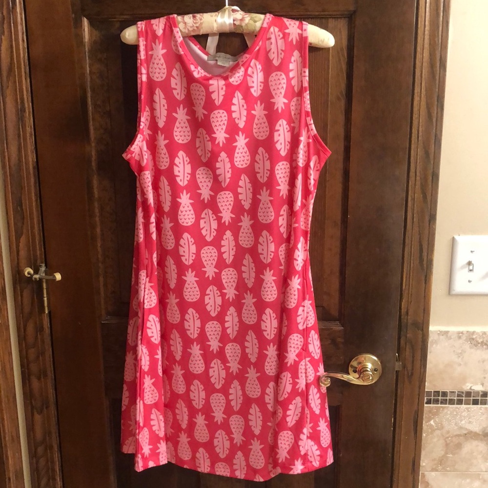 Tropical sleeveless dress